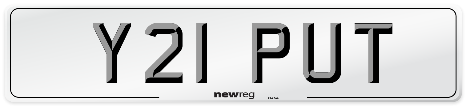 Y21 PUT Number Plate from New Reg